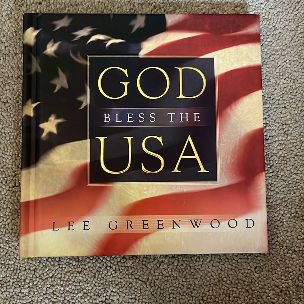 Lee Greenwood “God Bless the USA” hardcover book with music CD
